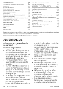 Manual de uso Smeg SRV575GH5 Placa