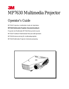 Bedienungsanleitung 3M MP7630 Projektor