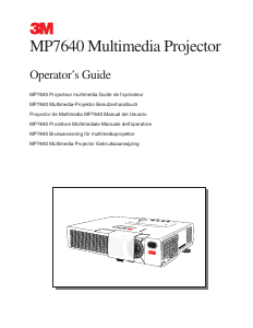 Handleiding 3M MP7640 Beamer