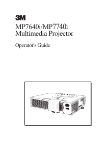 Handleiding 3M MP7640i Beamer