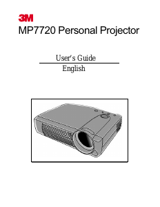 Manual 3M MP7720 Projector