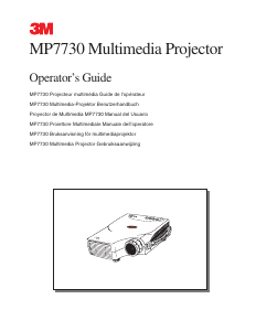 Manual 3M MP7730 Projector