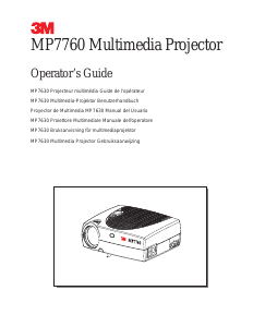 Manual 3M MP7760 Projector