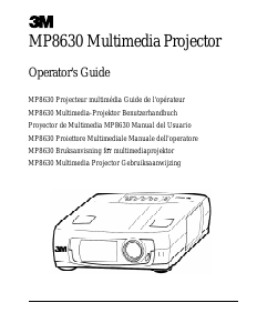 Manual 3M MP8630 Projector