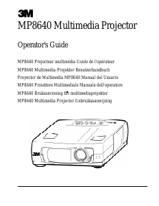 Manual 3M MP8640 Projector