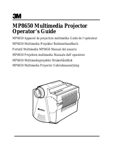 Manual 3M MP8650 Projector