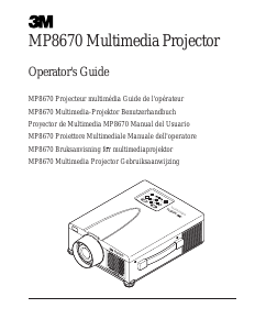 Handleiding 3M MP8670 Beamer