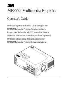 Manual 3M MP8725 Projector