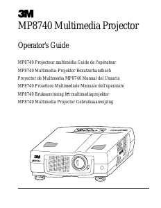 Manual 3M MP8740 Projector