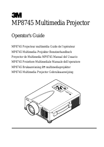 Manual 3M MP8745 Projector