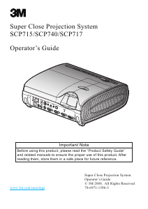 Manual 3M SCP715 Projector