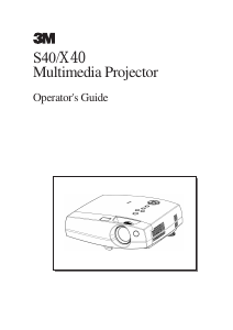 Manual 3M X40 Projector