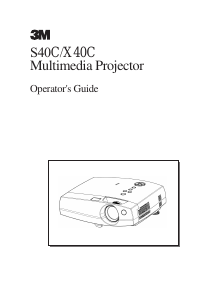 Manual 3M X40C Projector
