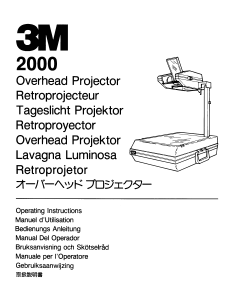 Manual 3M 2000 Overhead Projector