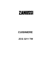 Bedienungsanleitung Zanussi ZCG3211TW Herd