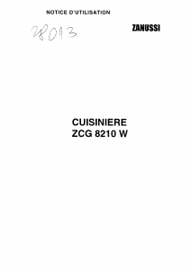 Handleiding Zanussi ZCG8210W Fornuis