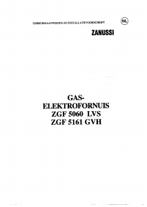 Handleiding Zanussi ZGF5161GVH Fornuis