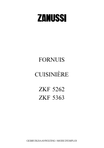 Handleiding Zanussi ZKF5262S Fornuis