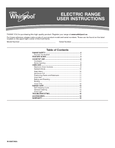 Manual Whirlpool YWEE510S0FS Range