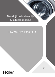 Vadovas Haier HW70-BP14357TU1 Skalbimo mašina