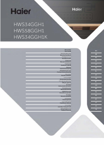 Kullanım kılavuzu Haier HWS58GGH1 Şarap dolabı