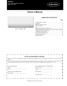 Manual Carrier 45MPHA Air Conditioner