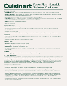 Bruksanvisning Cuisinart FPS22-30H Gryta