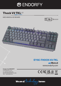 Használati útmutató Endorfy EY5C016 Thock V2 TKL Billentyűzet