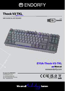 Használati útmutató Endorfy EY5A126 Thock V2 TKL Billentyűzet