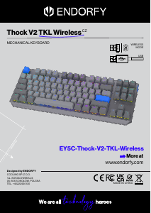 Руководство Endorfy EY5C018 Thock V2 TKL Wireless Клавиатура