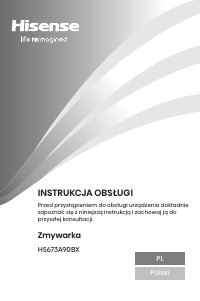 Instrukcja Hisense HS673A90BX Zmywarka