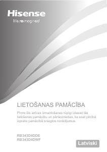 Vadovas Hisense RB343D4CWE Šaldytuvas-šaldiklis