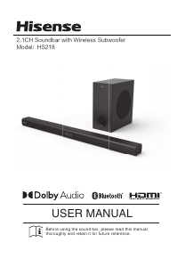 Manual Hisense HS218 Sistemul home cinema