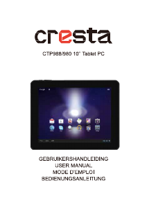 Mode d’emploi Cresta CTP980 Tablette