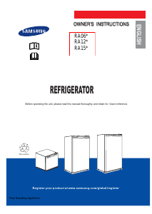 Manual Samsung RA15CCSWQN Refrigerator