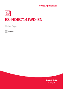 Bruksanvisning Sharp ES-NDIB7141WD-EN Kombinerad tvätt-tork
