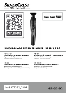 Mode d’emploi SilverCrest IAN 472382 Tondeuse à barbe