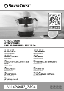 Mode d’emploi SilverCrest IAN 494682 Presse-agrumes