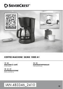 Bedienungsanleitung SilverCrest IAN 483346 Kaffeemaschine