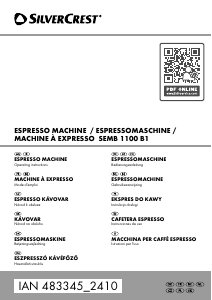 Manuale SilverCrest IAN 483345 Macchina per espresso
