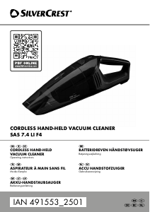 Bruksanvisning SilverCrest IAN 491553 Handdammsugare