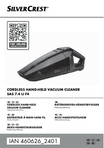 Manual SilverCrest IAN 460626 Handheld Vacuum