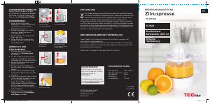 Bedienungsanleitung Tectro CP 191 Zitruspresse