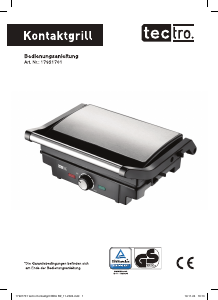 Bedienungsanleitung Tectro 17921701 Kontaktgrill