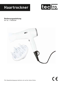 Bedienungsanleitung Tectro 17955508 Haartrockner