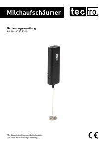 Bedienungsanleitung Tectro 17978200 Milchaufschäumer
