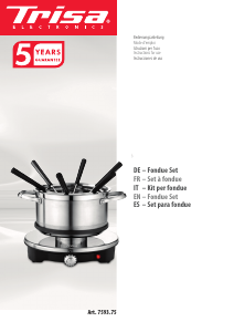 Bruksanvisning Trisa Vario Inox Fondue