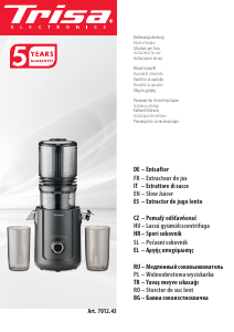 Manuál Trisa Slow Flow Juice Odšťavňovač