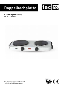 Bedienungsanleitung Tectro 17916707 Kochfeld