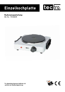 Bedienungsanleitung Tectro 17916905 Kochfeld